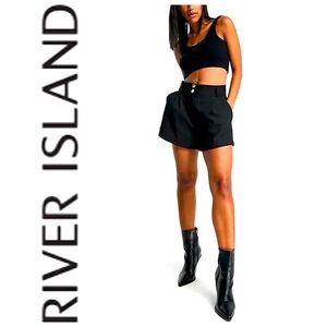 River Island Tailored Shorts in Black